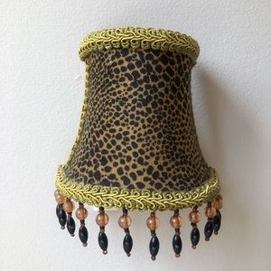 Leopard fabric shade accent night light